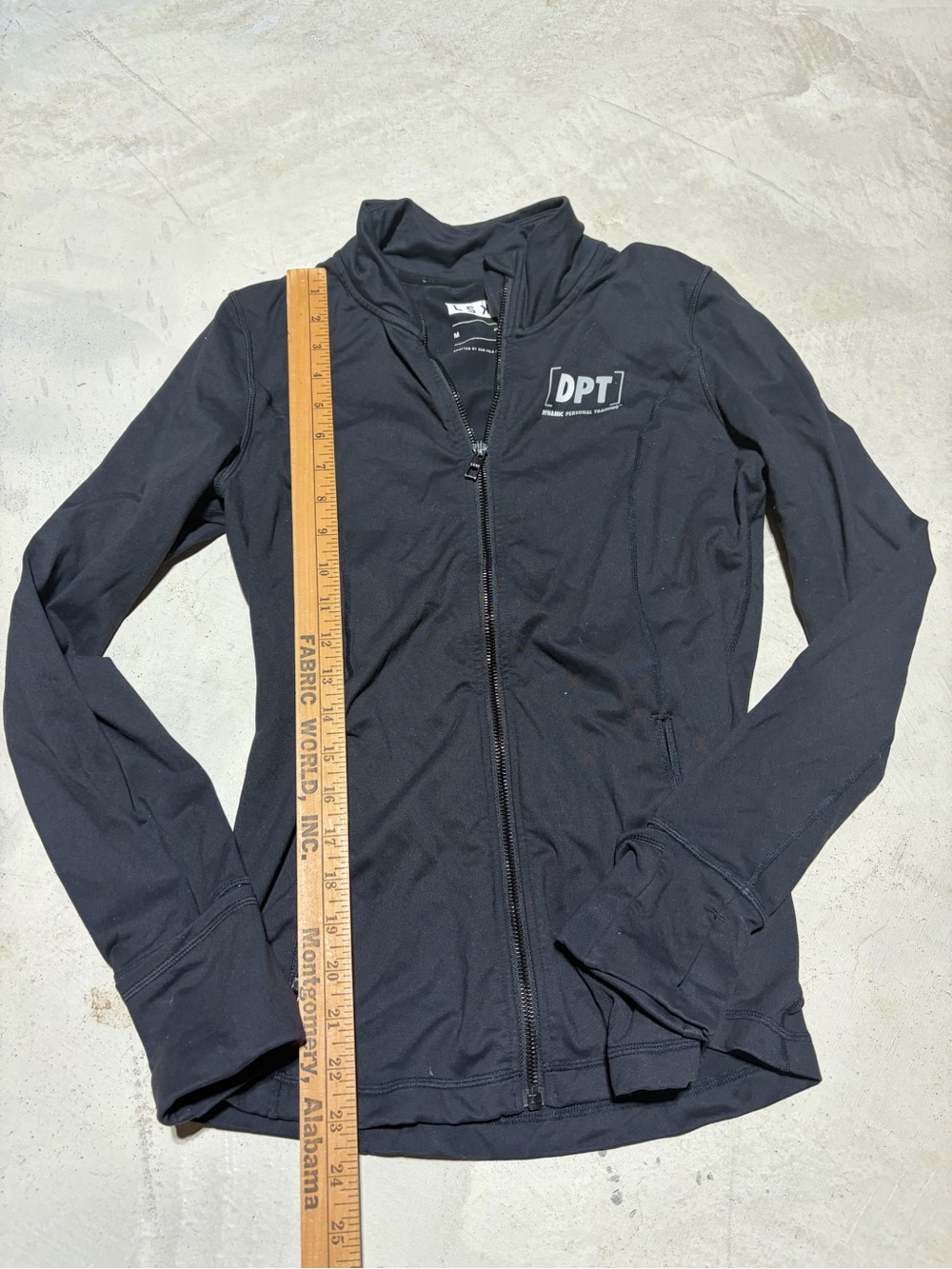 LSKD  Black Zip-Up Athletic Jacket medium DPT Lifetime fitness - Picture 3 of 7